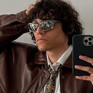 Occhiali sole Y2k Goggle Sunglasses unisex