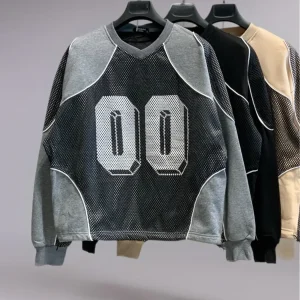 Felpa college girocollo uomo