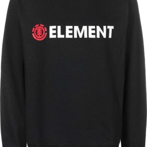 Element Felpa Uomo Blazin Crew, Uomo, L1CRA9 ELF8 3732, Flint Black, XS