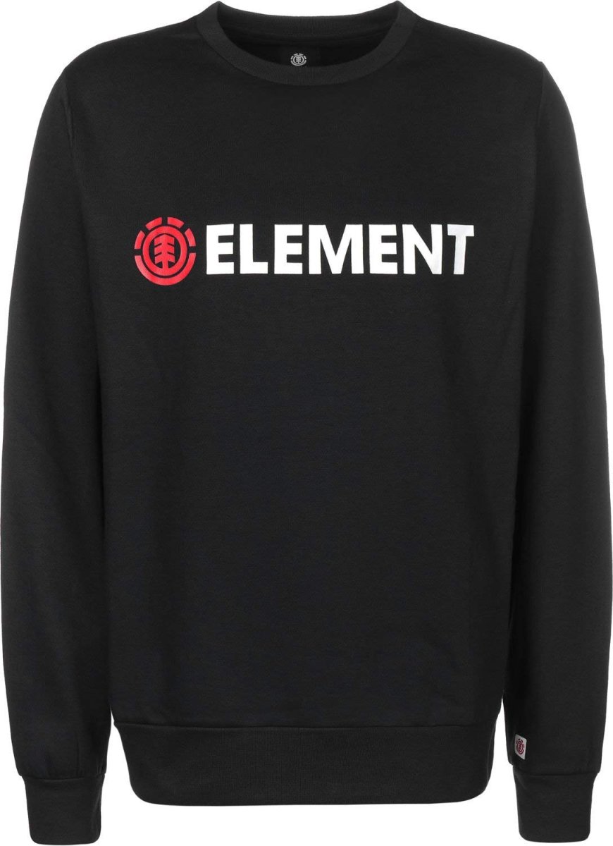 Element Felpa Uomo Blazin Crew, Uomo, L1CRA9 ELF8 3732, Flint Black, XS