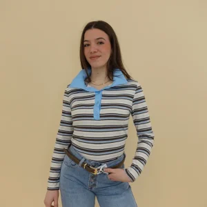 Body Polo Line Azzurra