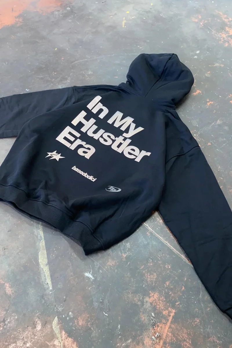 Hoodie "REFLECTIVE" Hustler Black - immagine 3