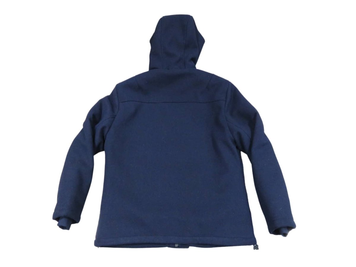 FIFTY FOUR giaccone uomo con cappuccio tessuto in panno J018GN00 col blu - immagine 3