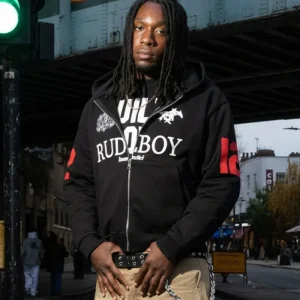 Full Zip "RUDEBOY LDN" 12 Black