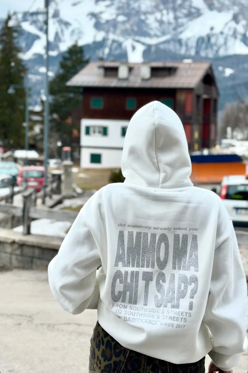 Hoodie "AMMO" CHI'T'SAP White/Glitter - immagine 6