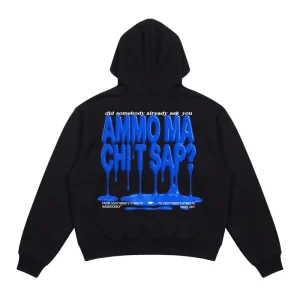 Hoodie "AMMO" CHI'T'SAP Black/PaintBlue