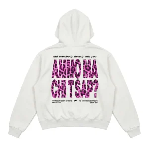 Hoodie "AMMO" CHI'T'SAP White/AnimalierPurple
