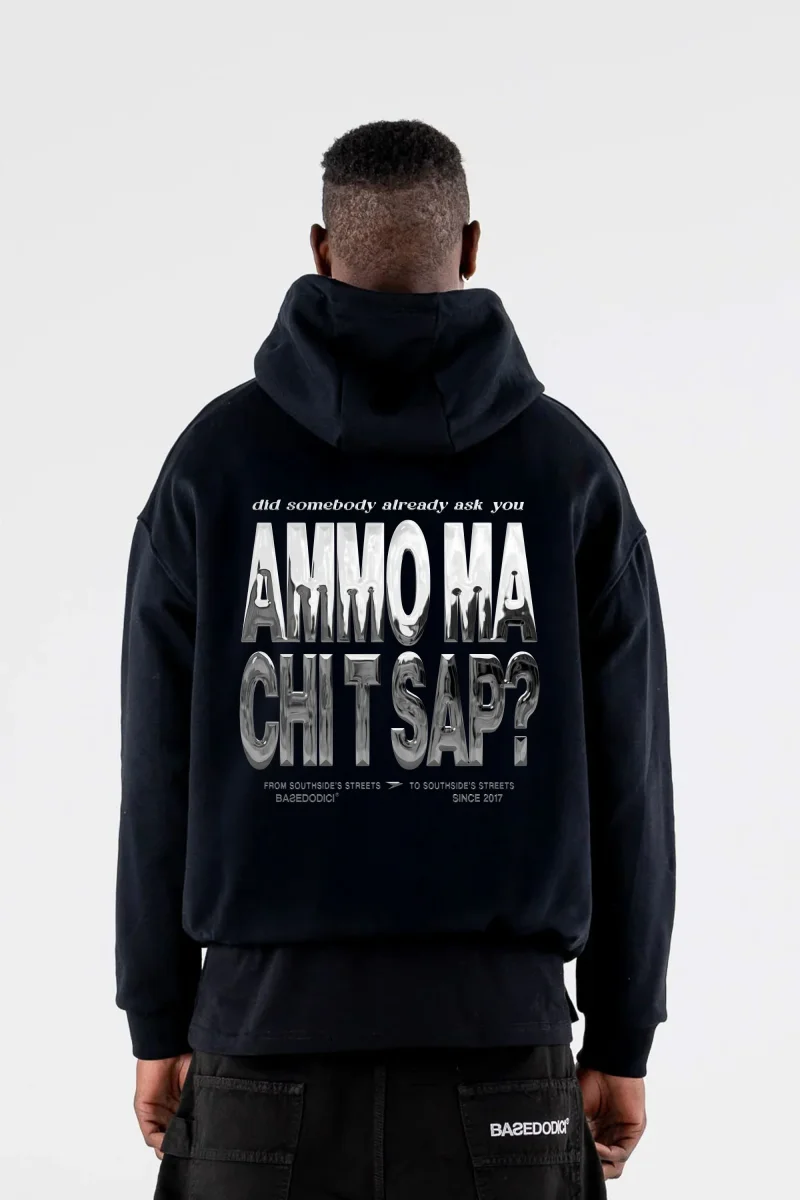 Hoodie "AMMO" CHI'T'SAP Black/Chrome - immagine 9