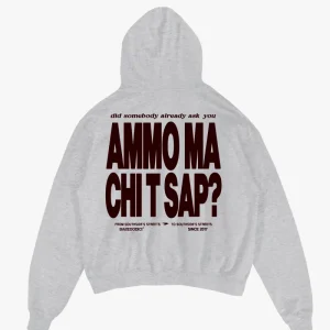 Hoodie "AMMO" CHI'T'SAP AshGrey