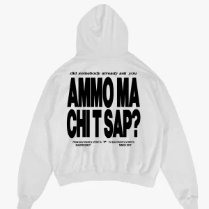 Hoodie "AMMO" CHI'T'SAP White