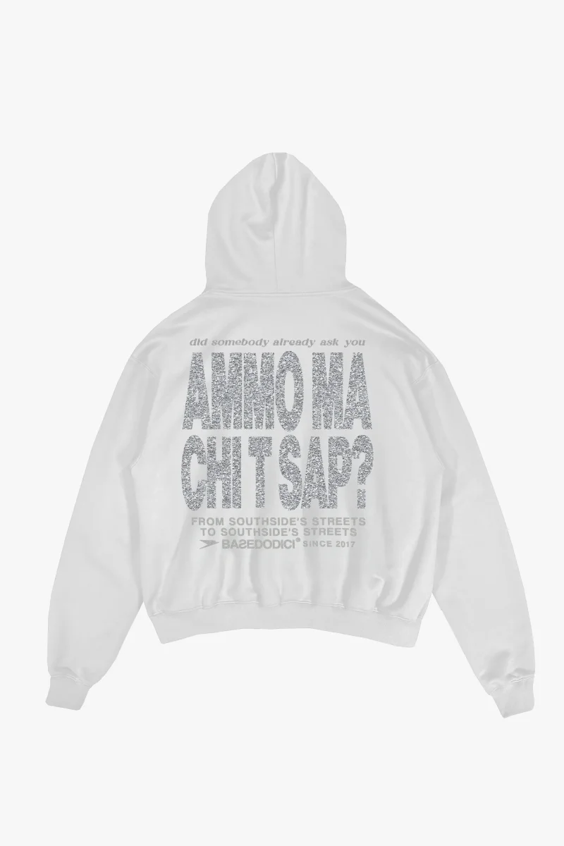 Hoodie "AMMO" CHI'T'SAP White/Glitter - immagine 3