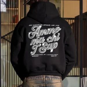 Hoodie "AMMO" CHI'T'SAP Black/GlitterItalic