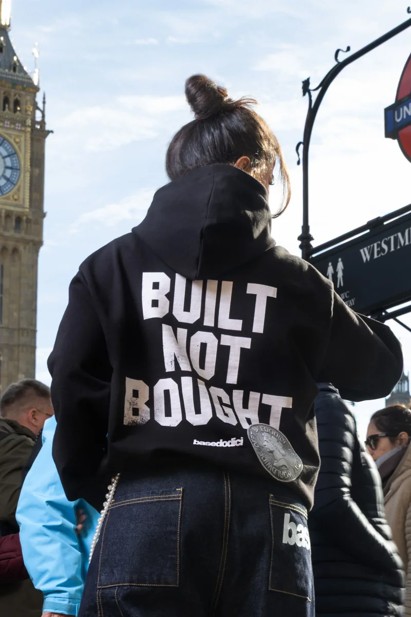 Hoodie "RUDEBOY LDN" NotBought Black - immagine 5