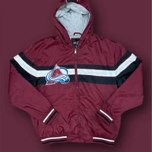 Bomber hoodie zip Colorado Avalanche vintage tg XL