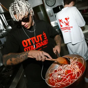 T-Shirt "SAMURAIJAYxBASEDODICI" TuttoSbagliato Black/Red