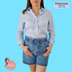 Azzurro Lino – Pettirosso Donna