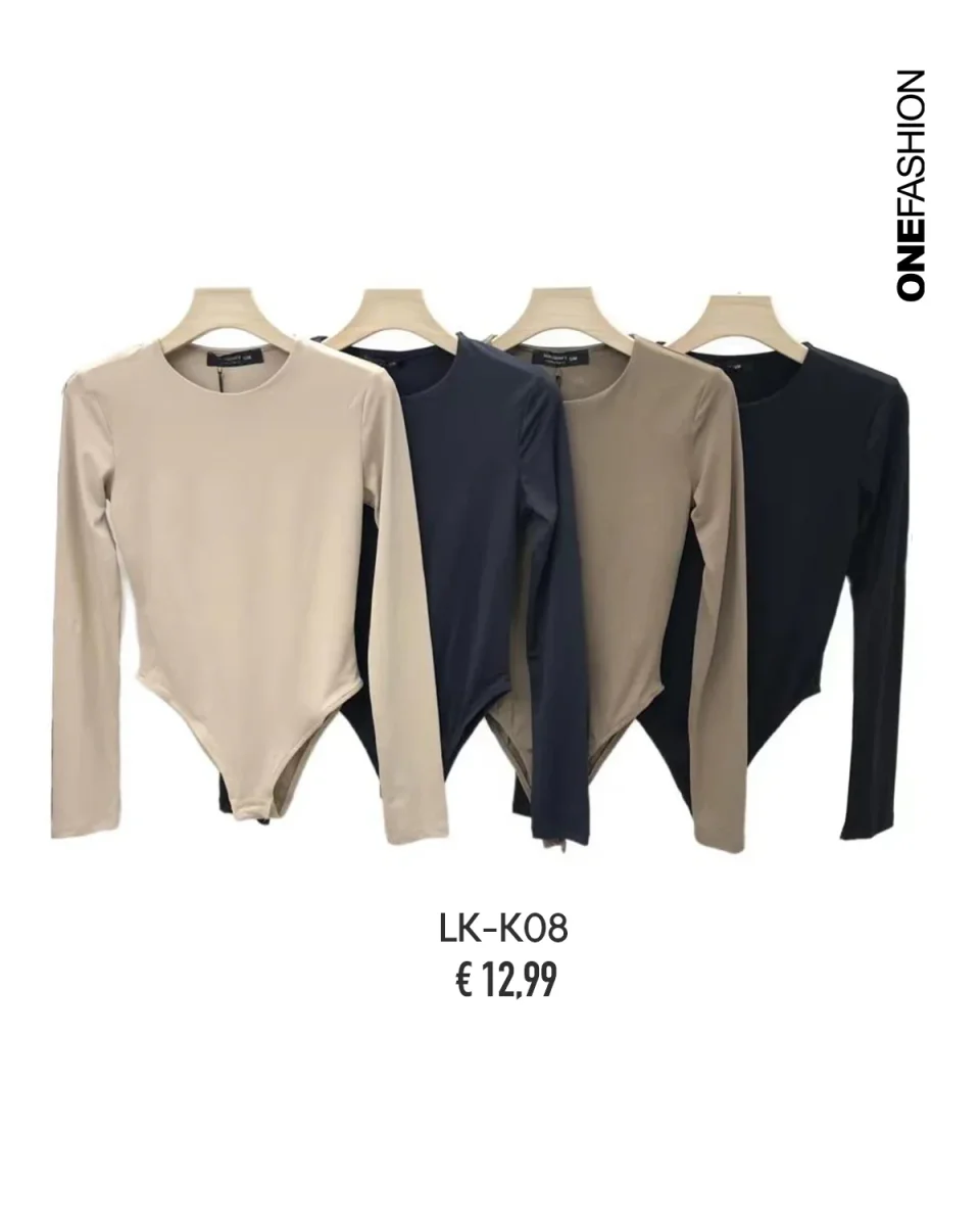 BODY ELASTICIZZATO A MANICA LUNGA