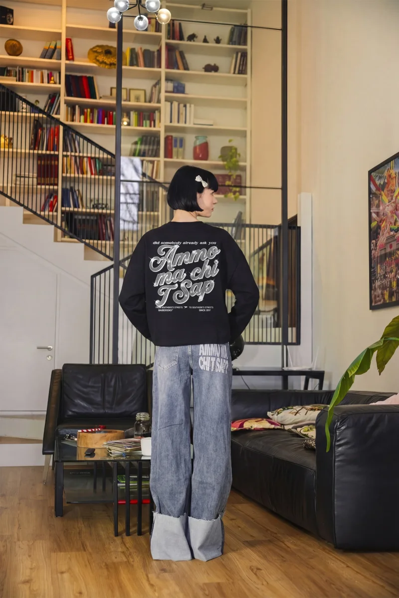 Longsleeve "AMMO" CHI'T'SAP Black/GlitterItalic - immagine 5
