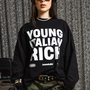 Longsleeve "WORLD TOUR" Italian Rich Black