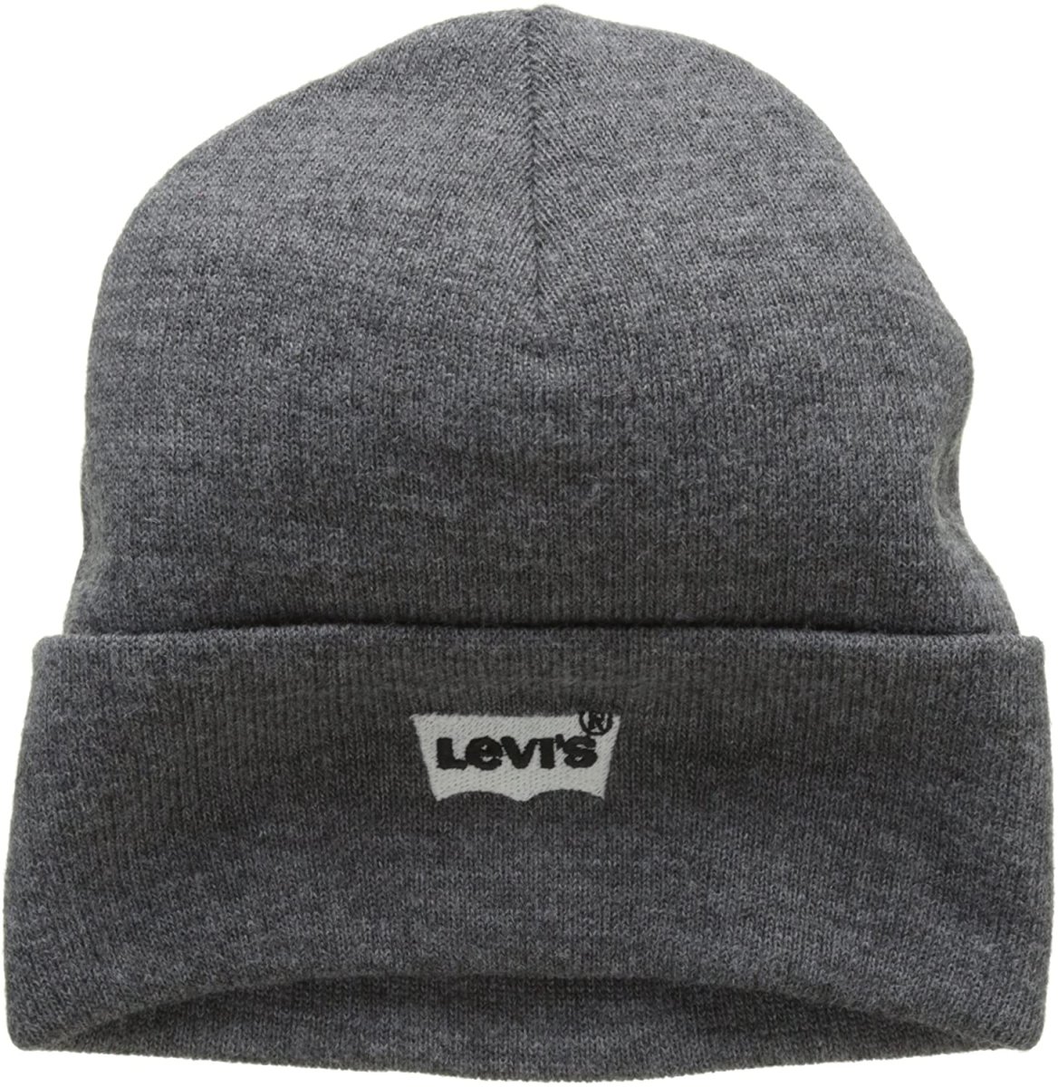 Levi's Batwing Embroidered Slouchy Beanie Cuffia, Grigio (Regular Grey 55), Taglia Unica Uomo