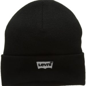 Levi's Batwing Embroidered Slouchy Beanie Cuffia, Nero (Regular Black 59), Taglia Unica Uomo