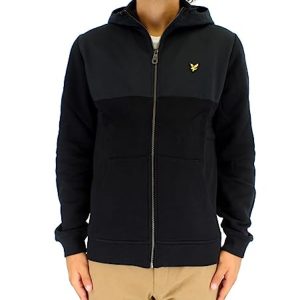 Lyle & Scott Uomo Felpa con Cappuccio E Zip in Jersey Softshell