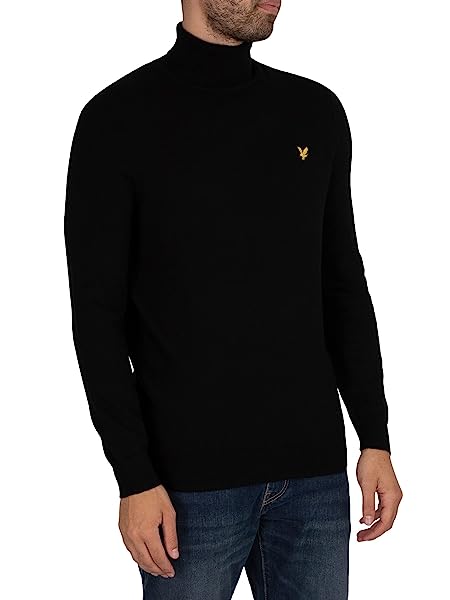 Lyle & Scott Uomo Maglia Collo Alto, Nero - immagine 3