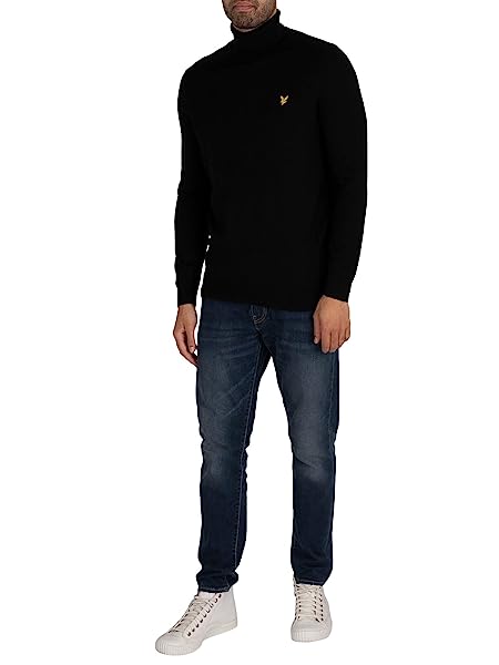 Lyle & Scott Uomo Maglia Collo Alto, Nero - immagine 6