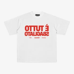 T-Shirt "SAMURAIJAYxBASEDODICI" TuttoSbagliato White/Red