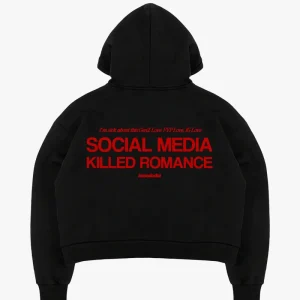 Full Zip "KILLED ROMANCE" Black/Red