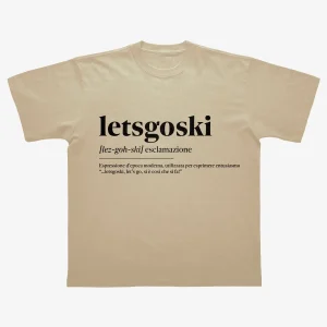 LETSGOSKI Classic t-shirt - Sabbia