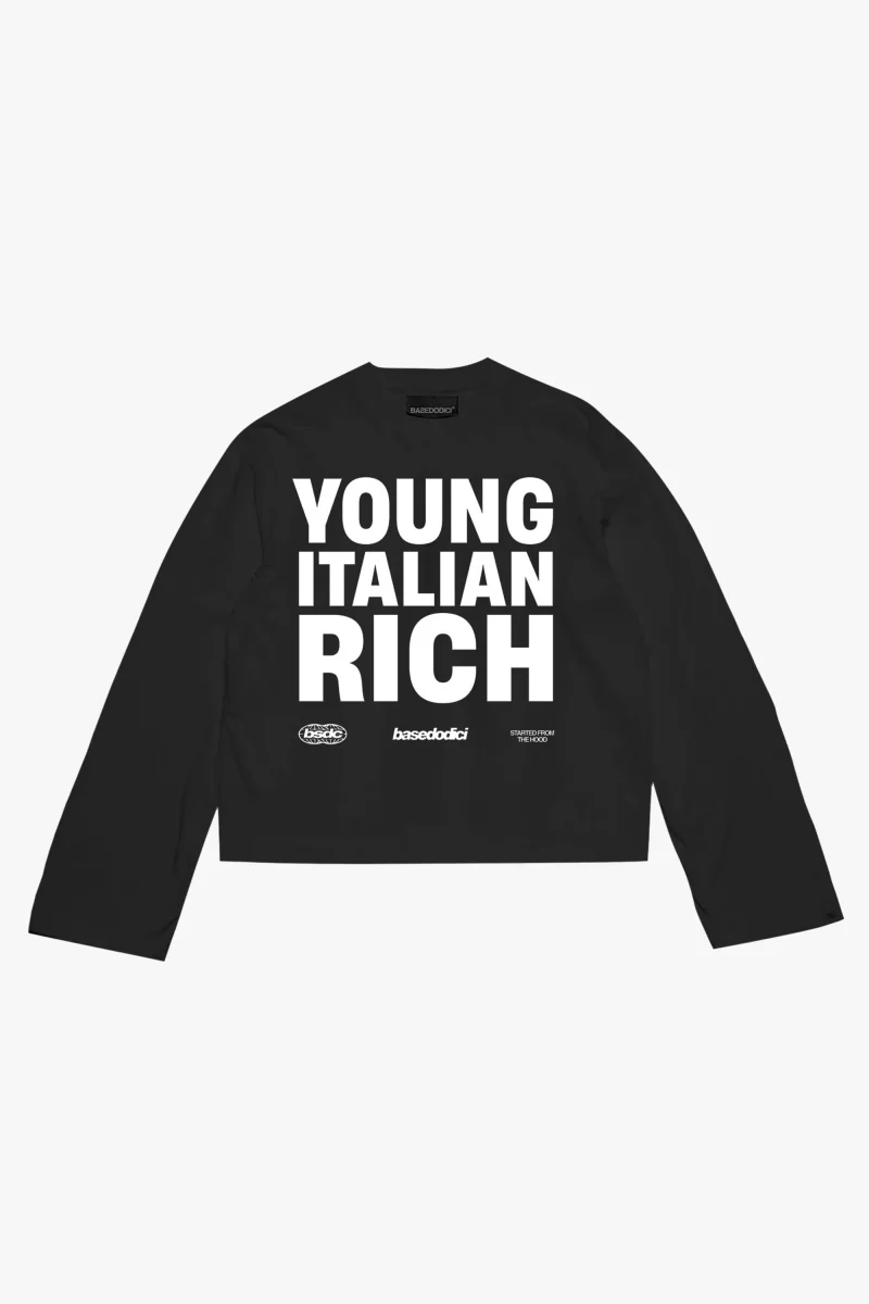 Longsleeve "WORLD TOUR" Italian Rich Black - immagine 3