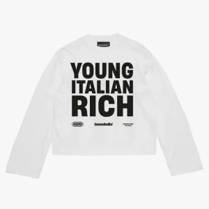 Longsleeve "WORLD TOUR" Italian Rich White