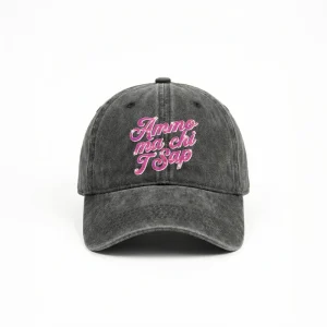 Cap "AMMO" CHI'T'SAP Grey/GlitterPinkItalic