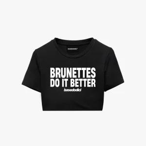Baby Tee "DIVA" Brunettes Black