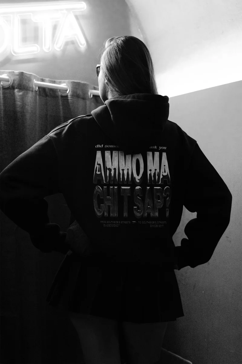 Hoodie "AMMO" CHI'T'SAP Black/Chrome - immagine 6