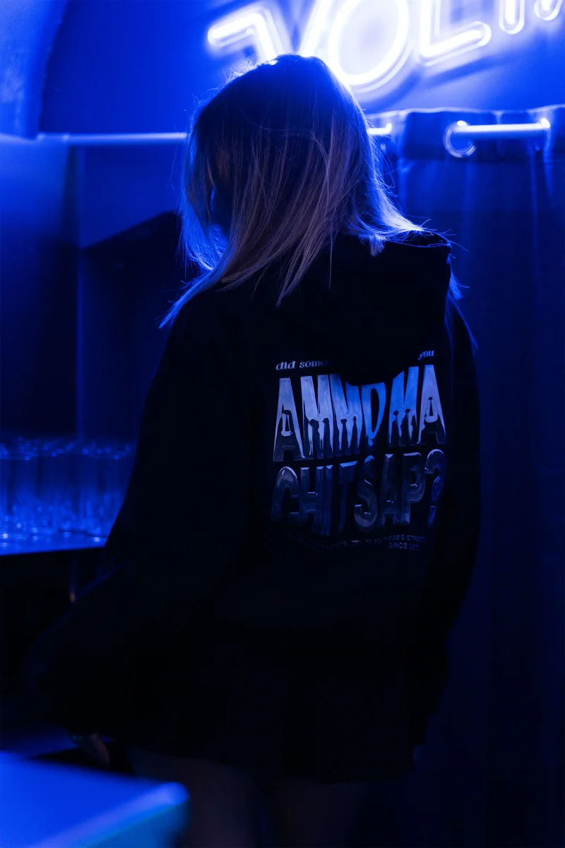 Hoodie "AMMO" CHI'T'SAP Black/Chrome - immagine 3