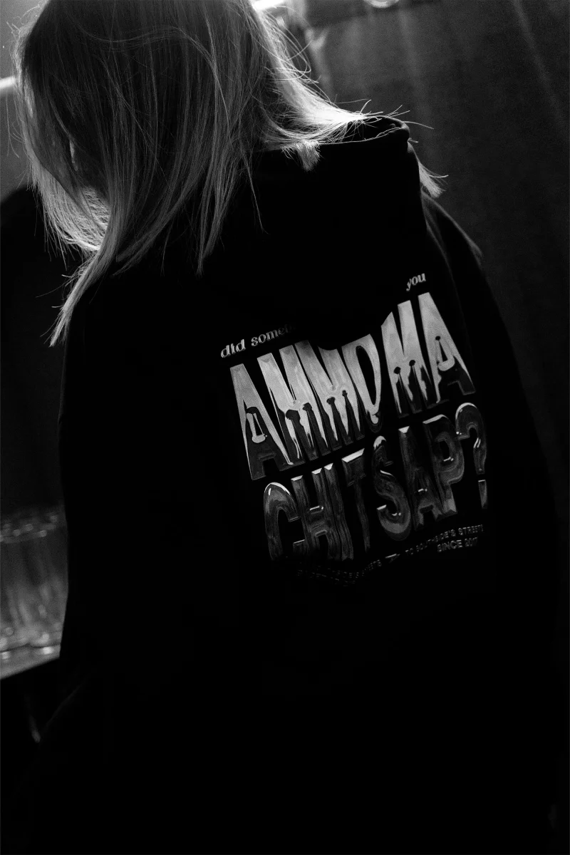 Hoodie "AMMO" CHI'T'SAP Black/Chrome - immagine 5