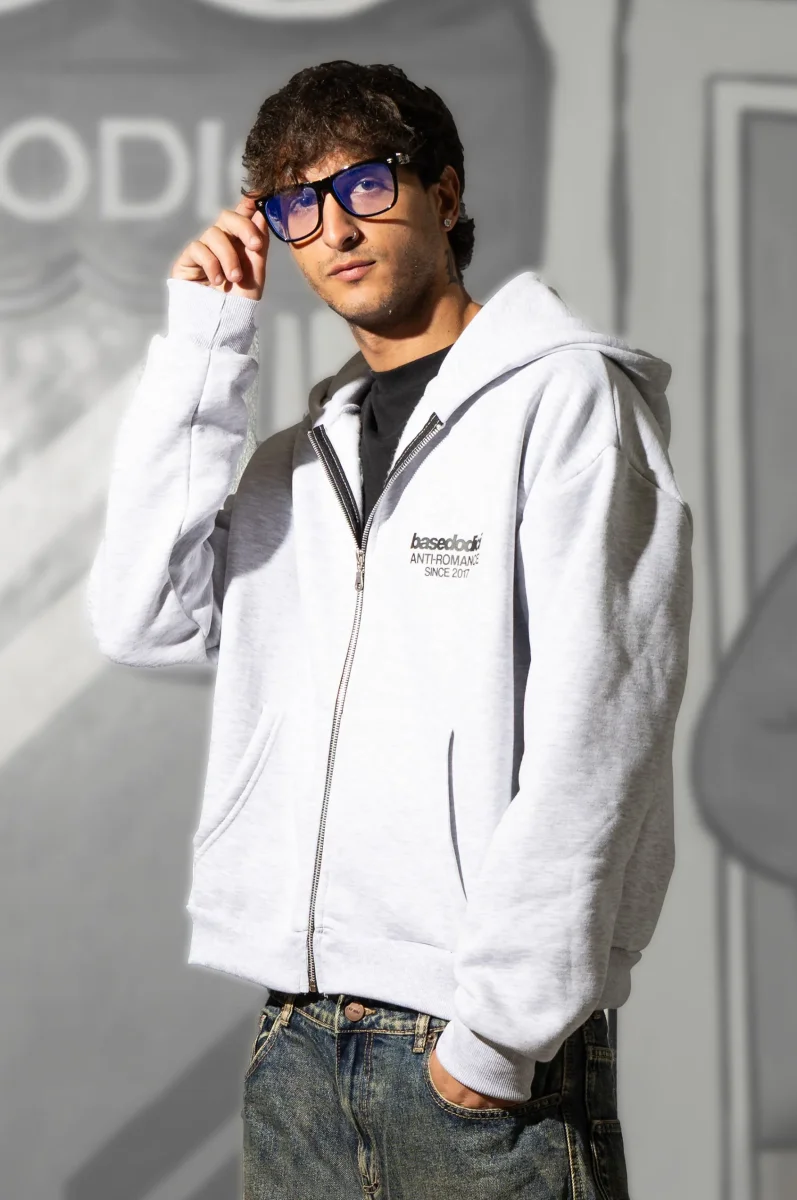 Full Zip "KILLED ROMANCE" AshGrey/Black - immagine 3