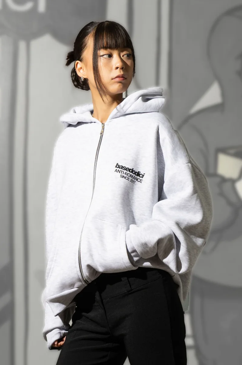 Full Zip "KILLED ROMANCE" AshGrey/Black - immagine 8