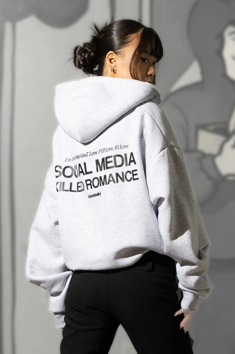 Full Zip "KILLED ROMANCE" AshGrey/Black - immagine 9