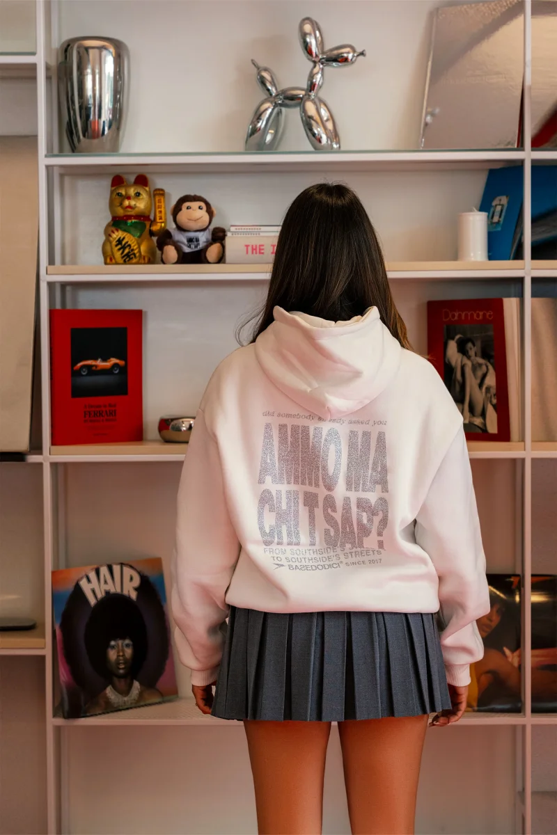 Hoodie "AMMO" CHI'T'SAP White/Glitter - immagine 5