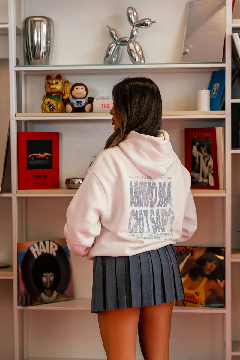 Hoodie "AMMO" CHI'T'SAP White/Glitter - immagine 2