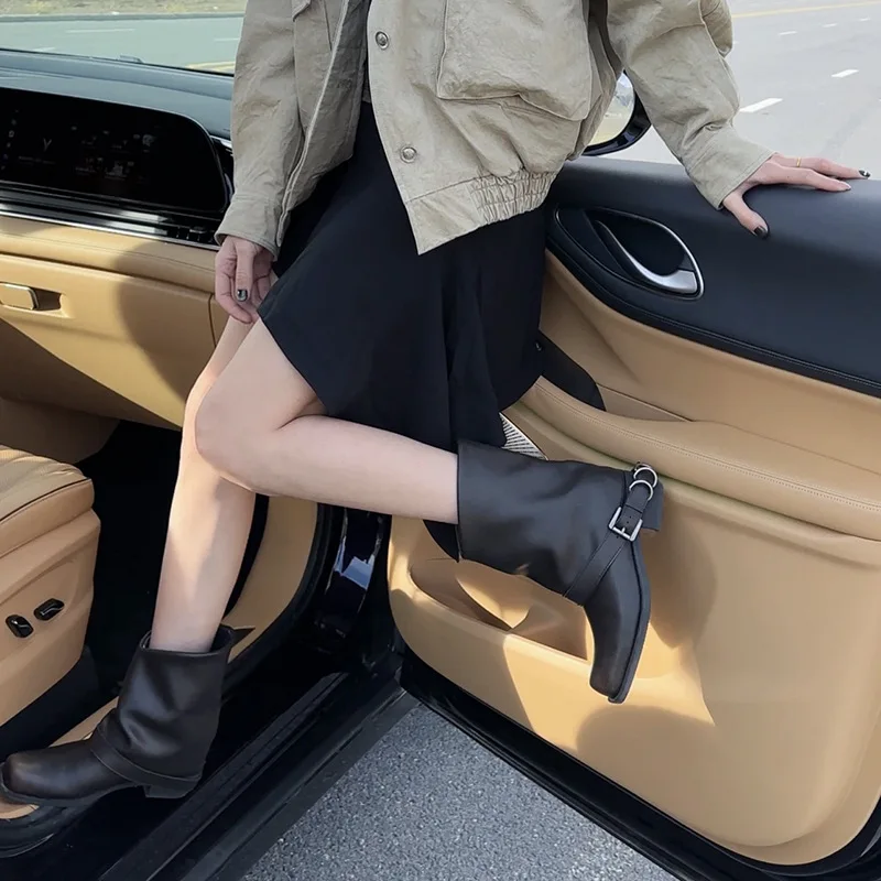 Stivale in pelle fibbia - immagine 6