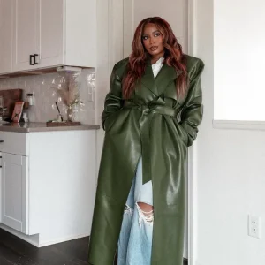 Trench oversize donna ecopelle