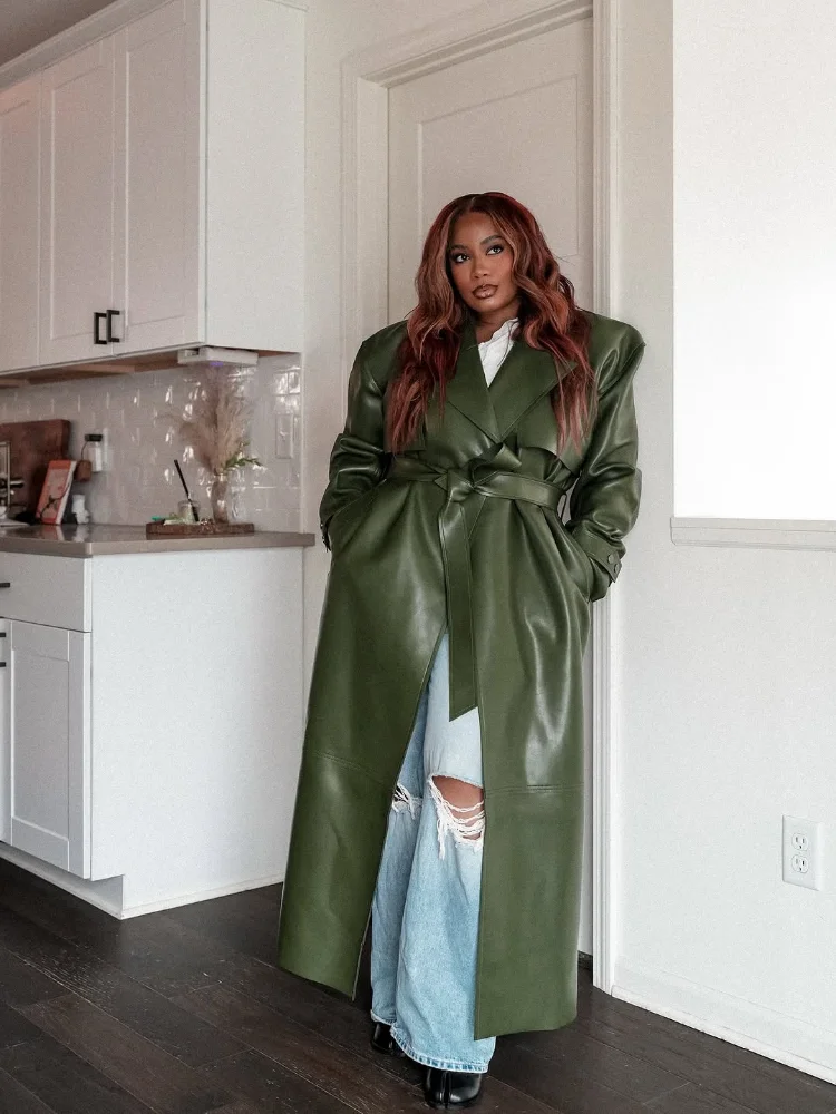 Trench oversize donna ecopelle - immagine 2