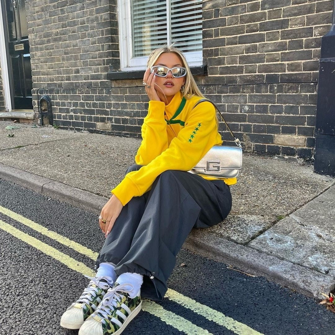 Felpa full zip ricami brasile donna y2k - immagine 5