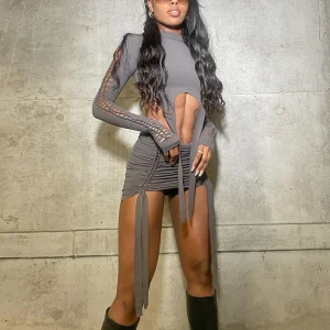 Set donna completo due pezzi top e gonna