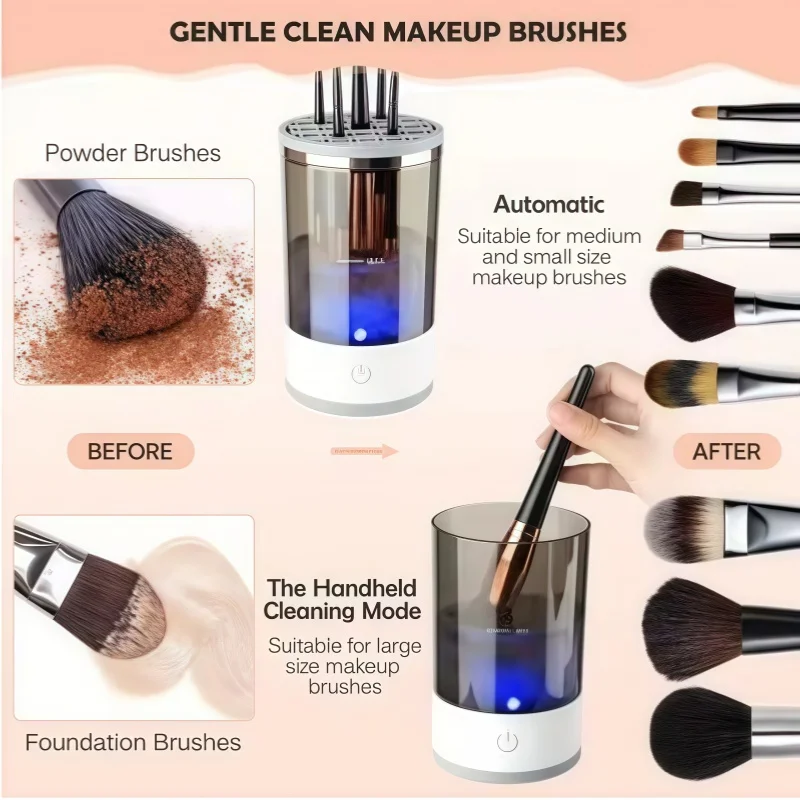 USB Electric Makeup Brush Cleaner Portable - immagine 4