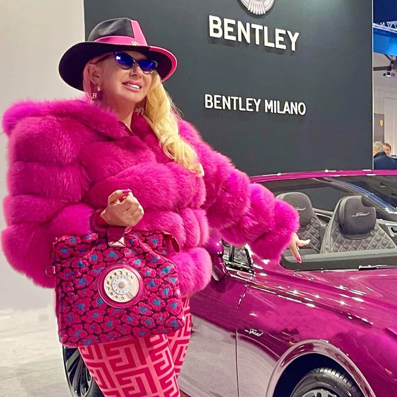 Pelliccia hoodie vera volpe in vari colori donna - immagine 4